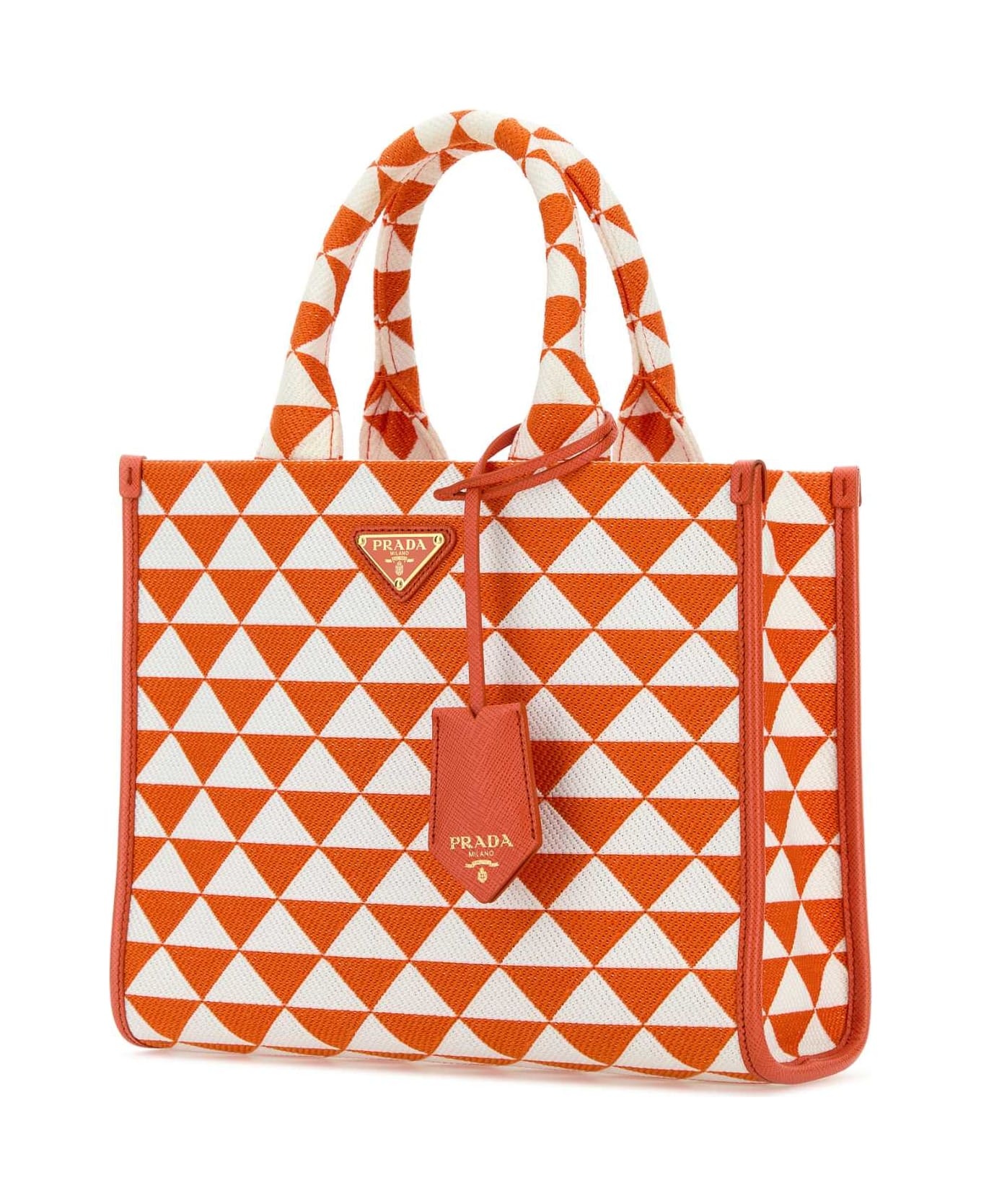 【送料&関税込】Prada Embroidered Fabric Small Symbole Shopp Prada Embroidered Fabric Small Symbole Shopping Bag