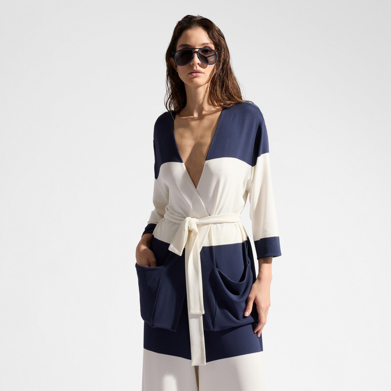 Women Viscose Jersey Striped Beachjama Top 4