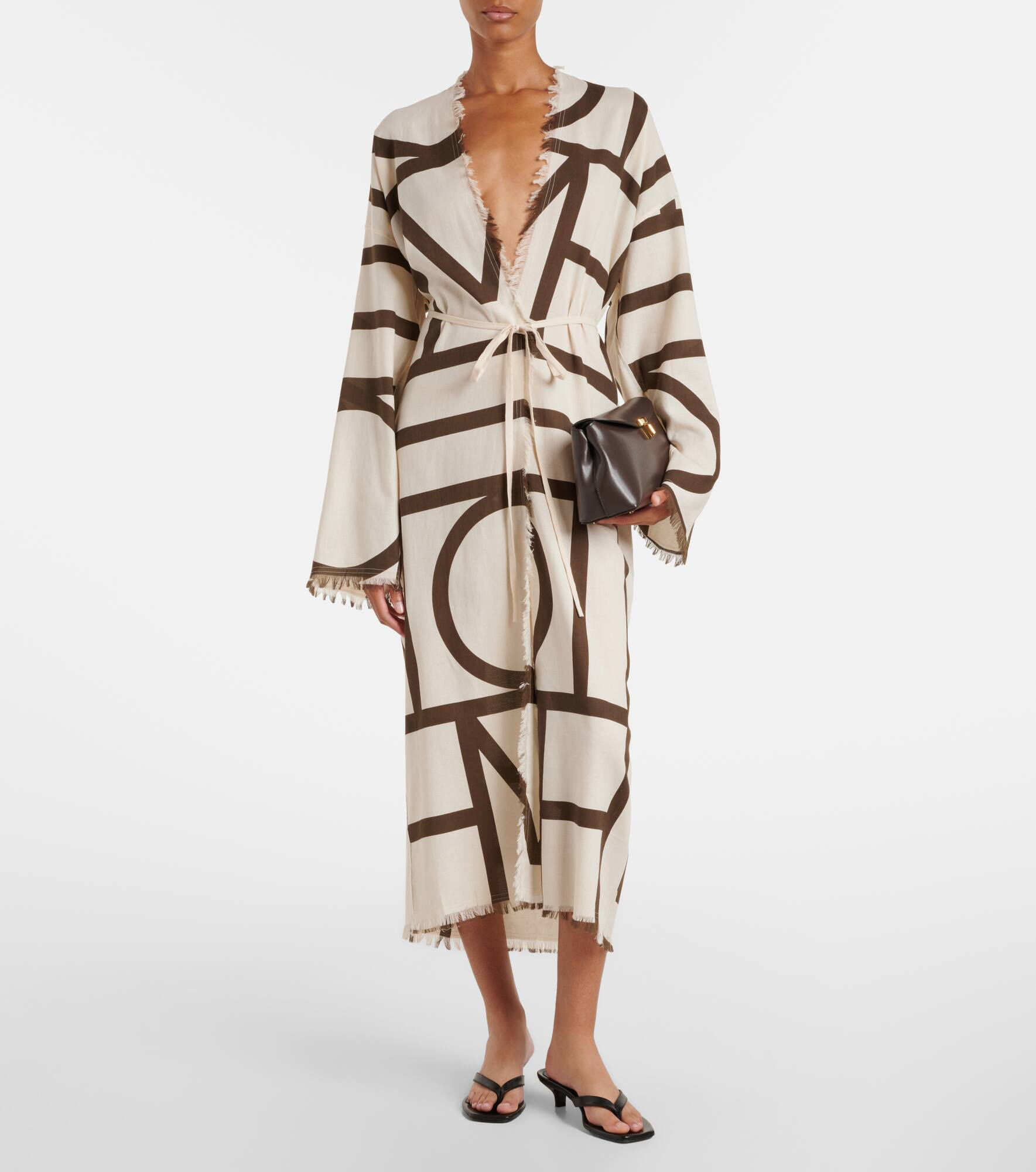Monogram cotton beach cover-up - 2