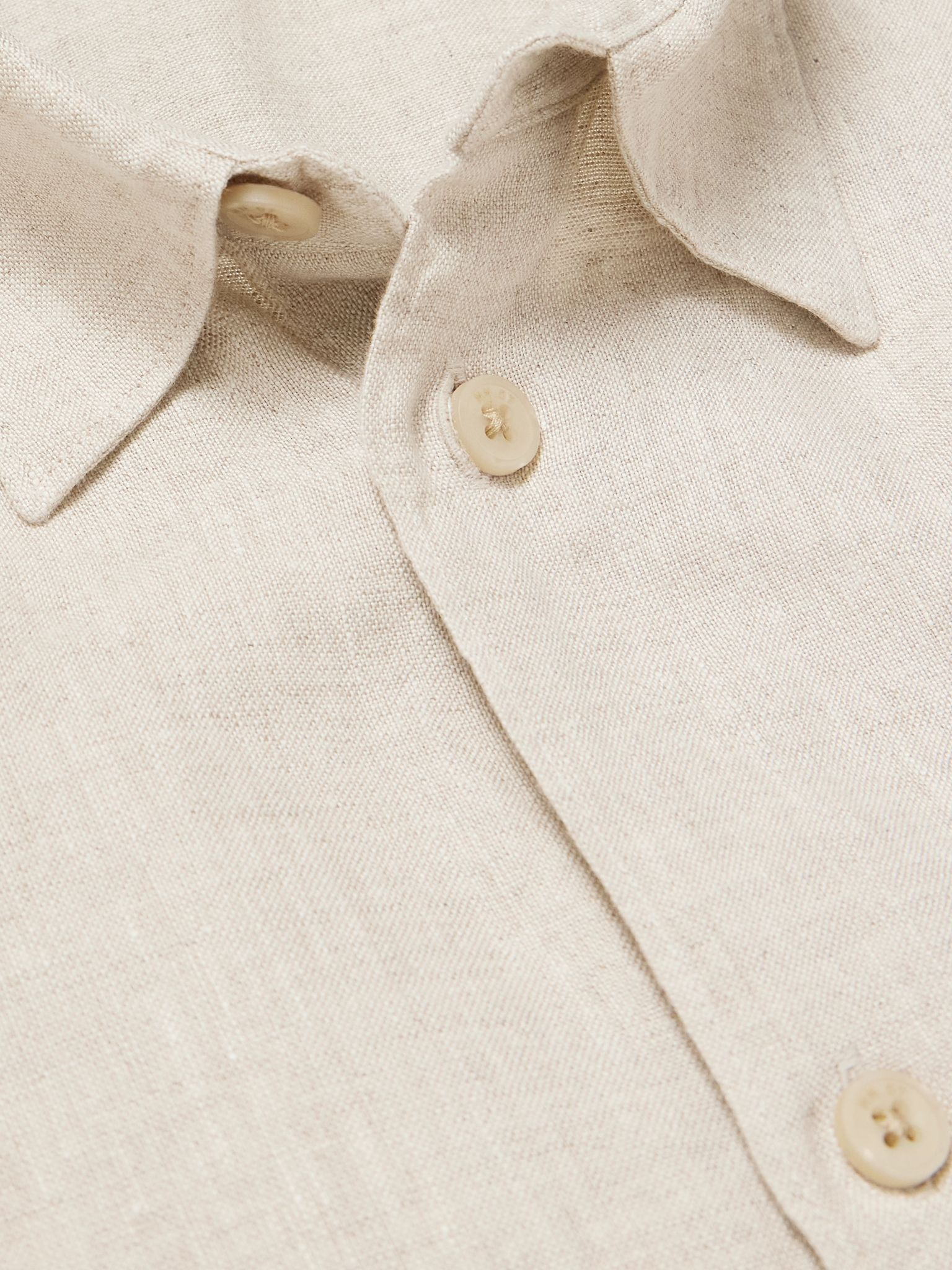 Enzo 5708 Linen Shirt Ecru - 4