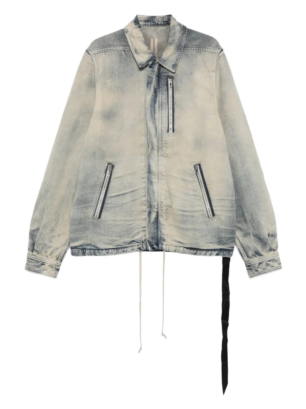 RICK OWENS DRKSHDW - Men Denim Concealed Zipfront Giacca Jacket - 5