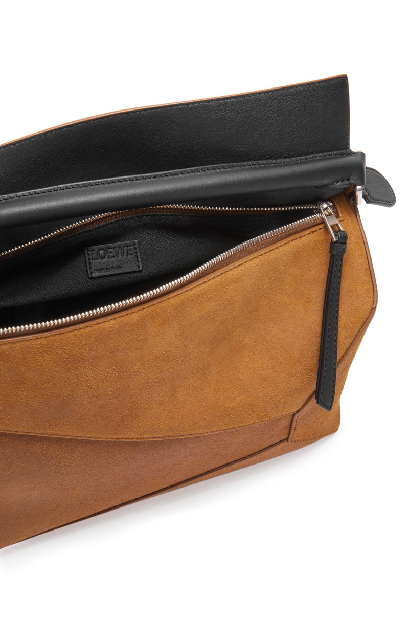 Large Puzzle bag in pressed suede 6