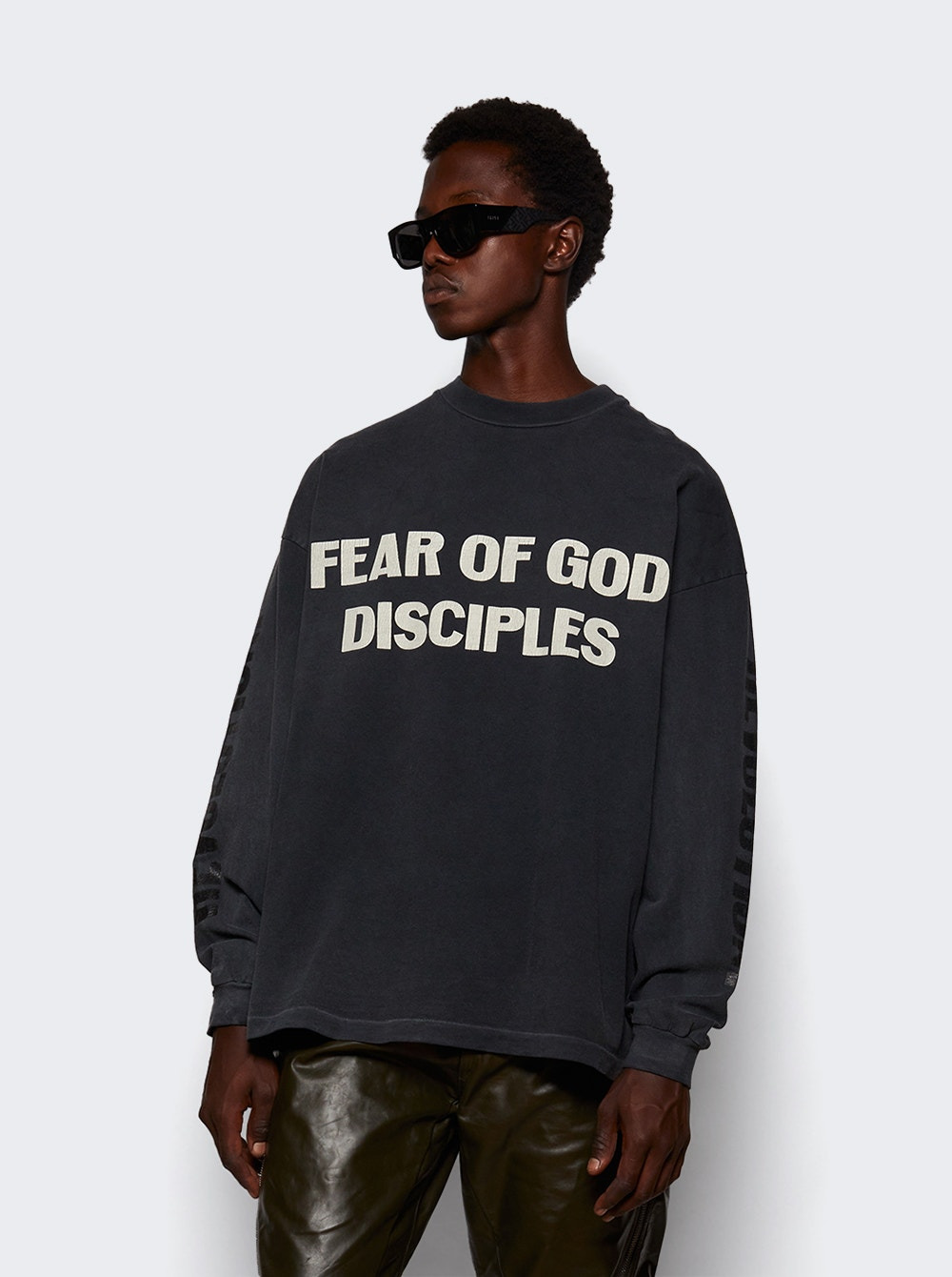 Relaxed Long Sleeve Disciple Tee Black - 2