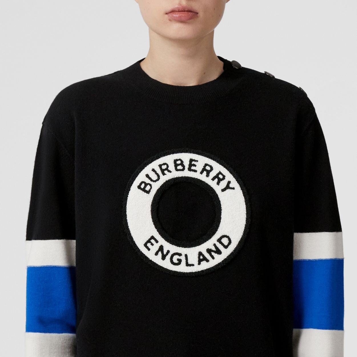 Logo Graphic Appliqué Wool Cashmere Sweater - 3