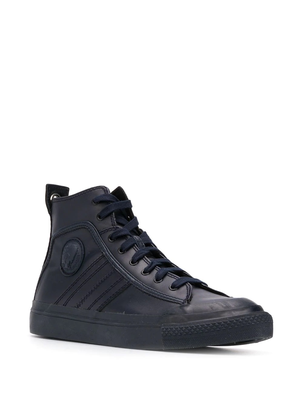 logo patch hi-top sneakers - 2