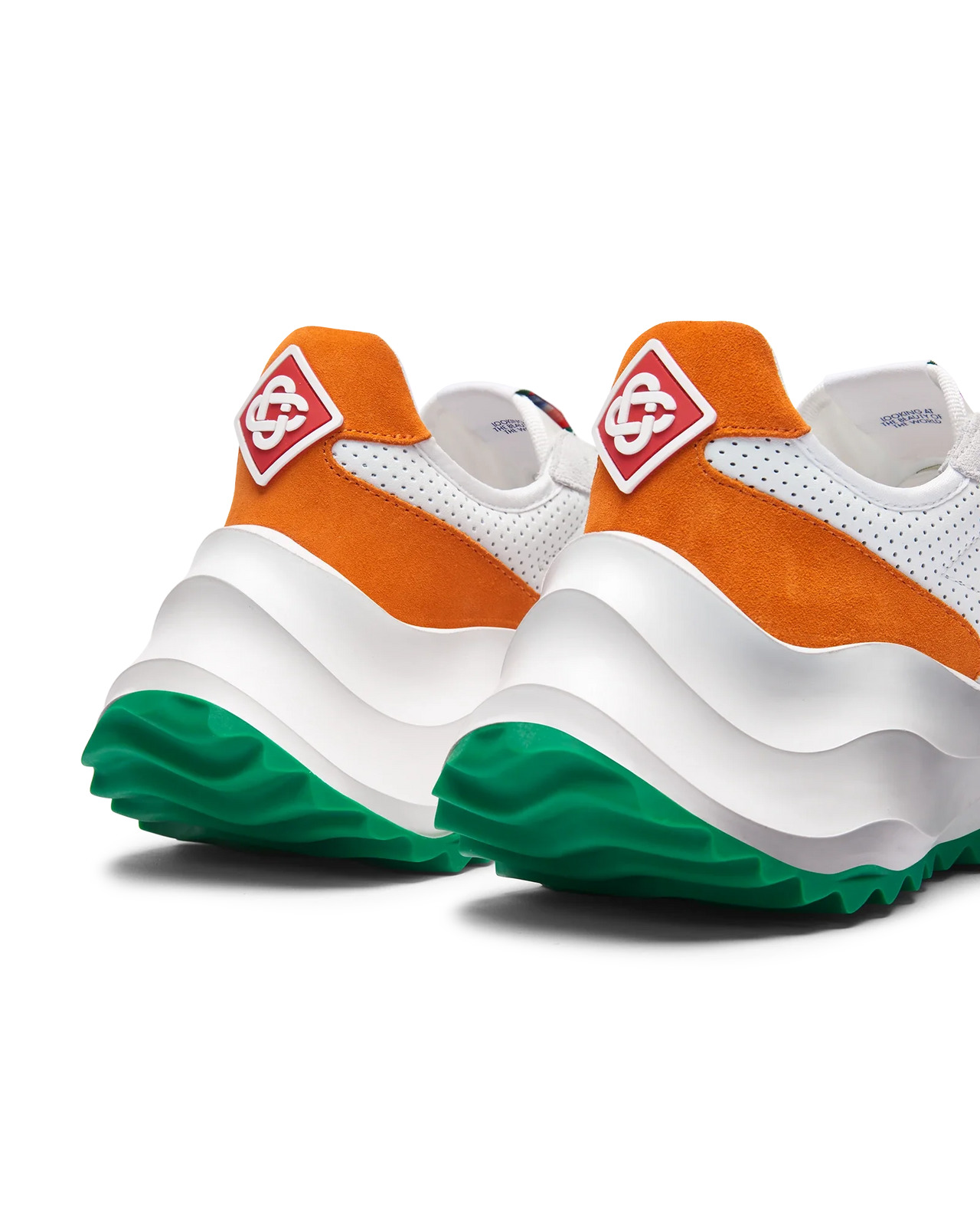 Mens Atlantis White & Clay Orange Sneaker - 9