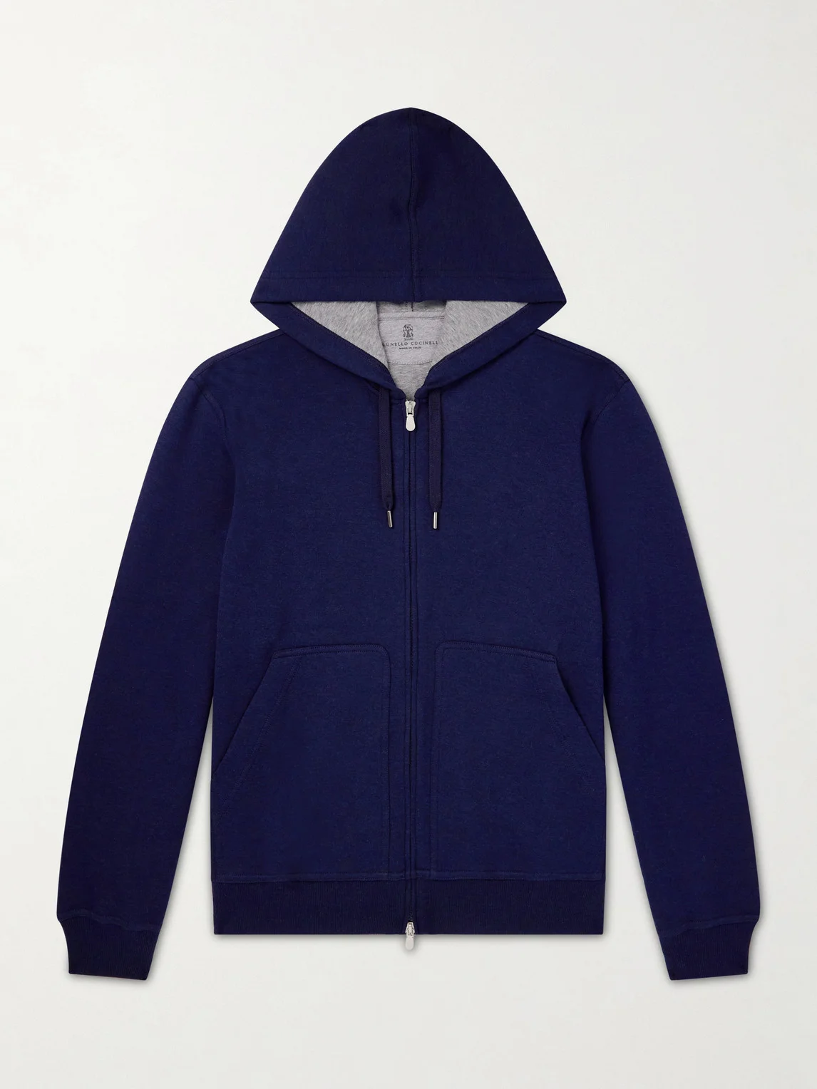 Cotton-Blend Zip-Up Hoodie - 1