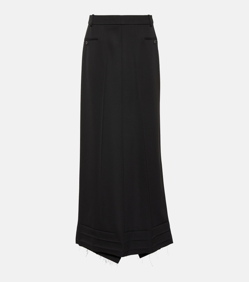 Mid-rise wool maxi skirt - 1