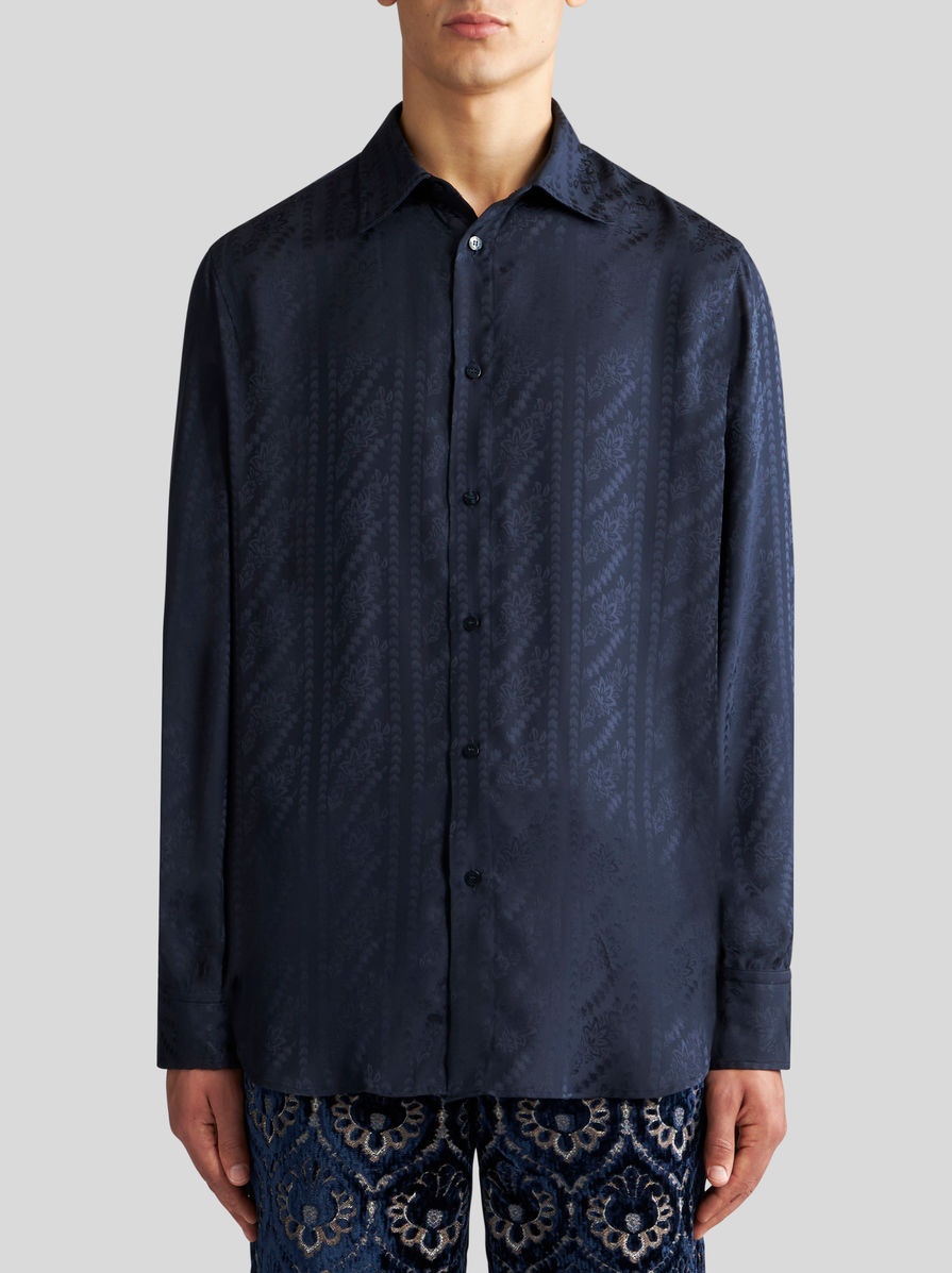 SILK JACQUARD SHIRT - 2