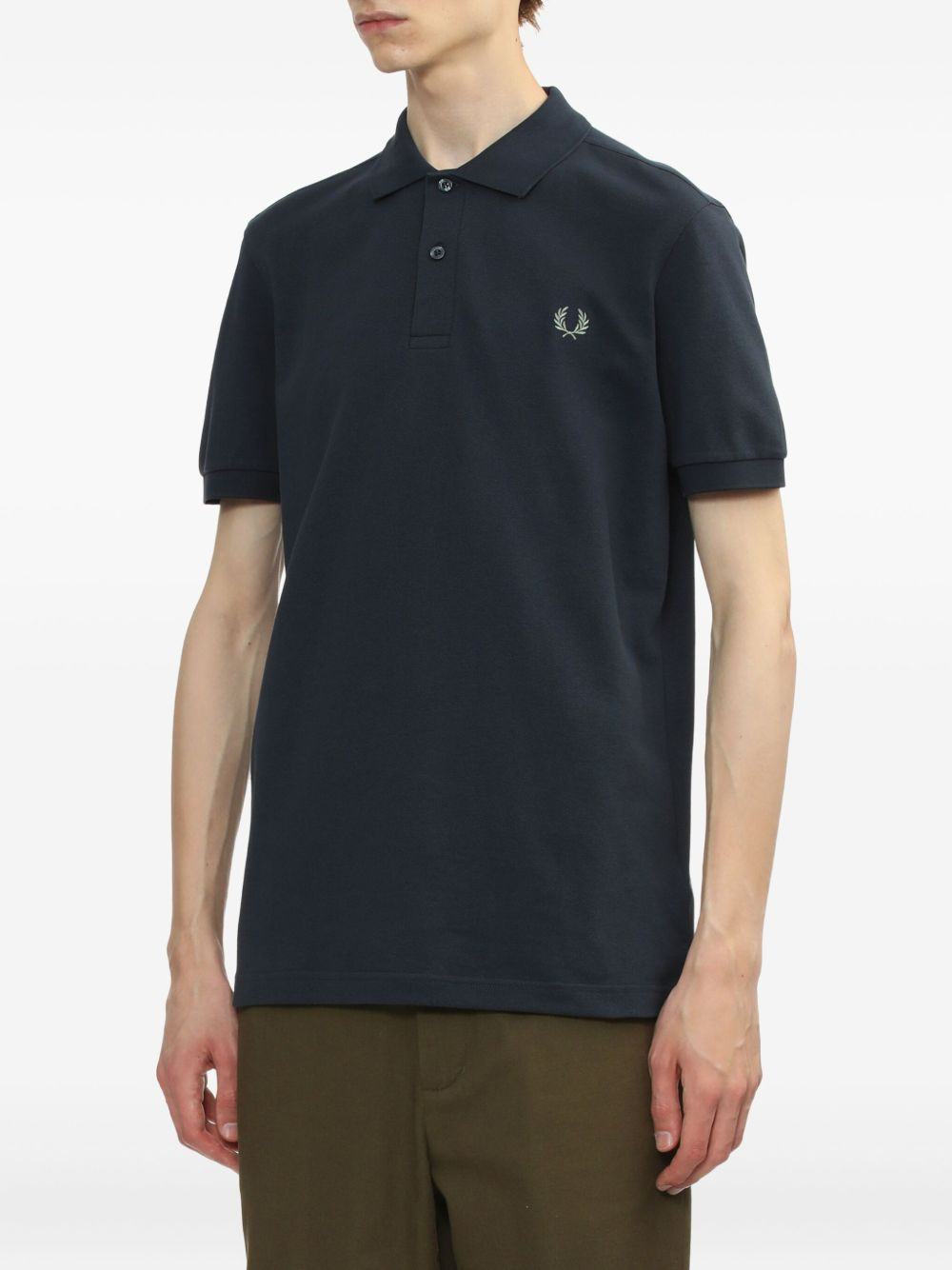 embroidered laurel-wreath polo shirt - 3