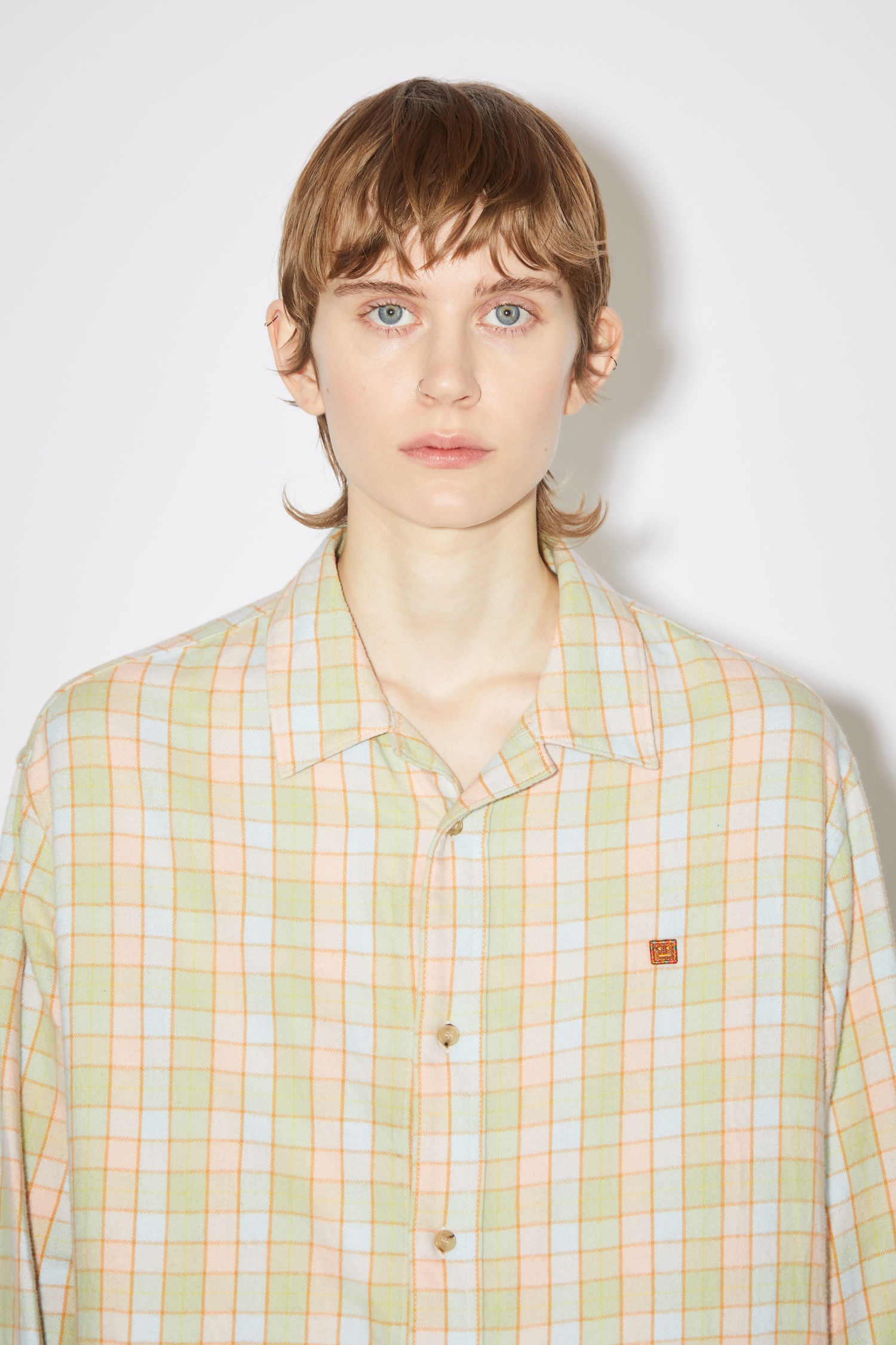 Flannel shirt - Orange/beige - 5