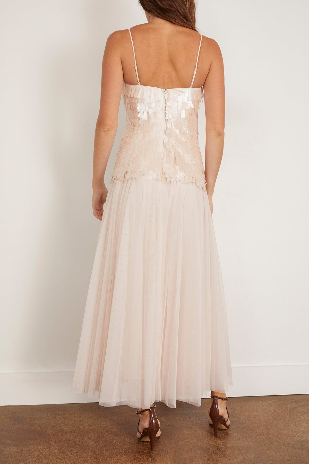 Maxine Bustier Midi Dress in Sand - 4