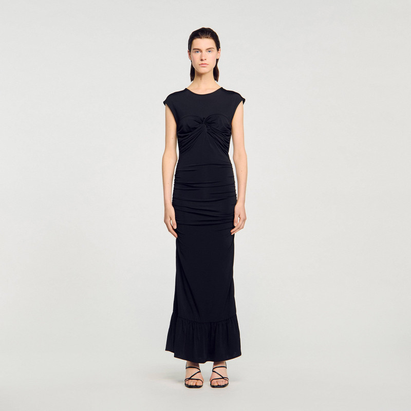 Sandro DRAPED MAXI DRESS outlook