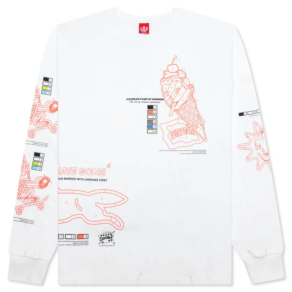 FOLLOW THE NUMBERS L/S KNIT - WHITE - 1