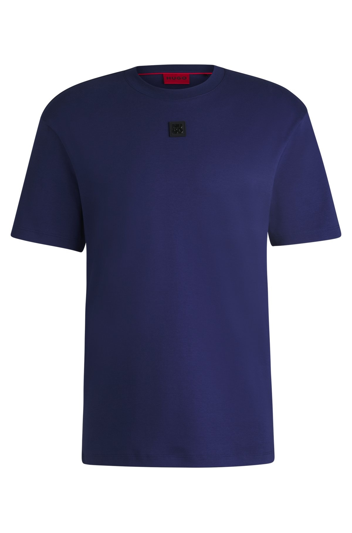 INTERLOCK-COTTON REGULAR-FIT T-SHIRT WITH STACKED LOGO - 1