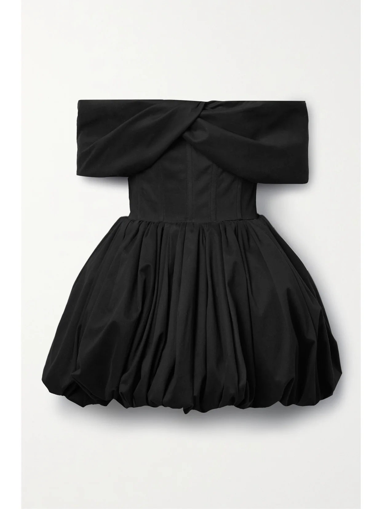 Pippa Off-the-shoulder Cotton-blend Poplin Mini Dress - 1