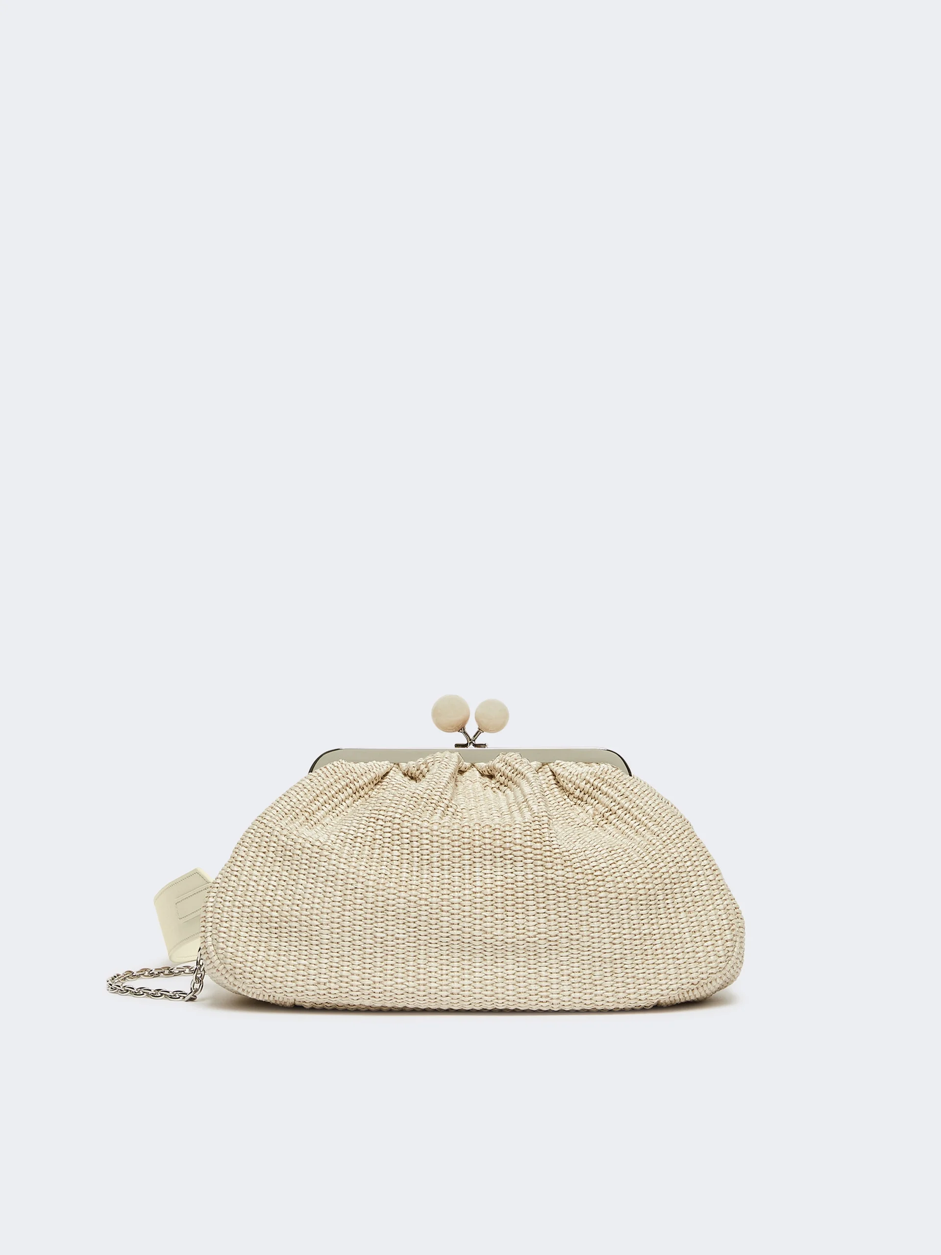 Medium raffia-effect Pasticcino bag - TURTLEDOVE - 1