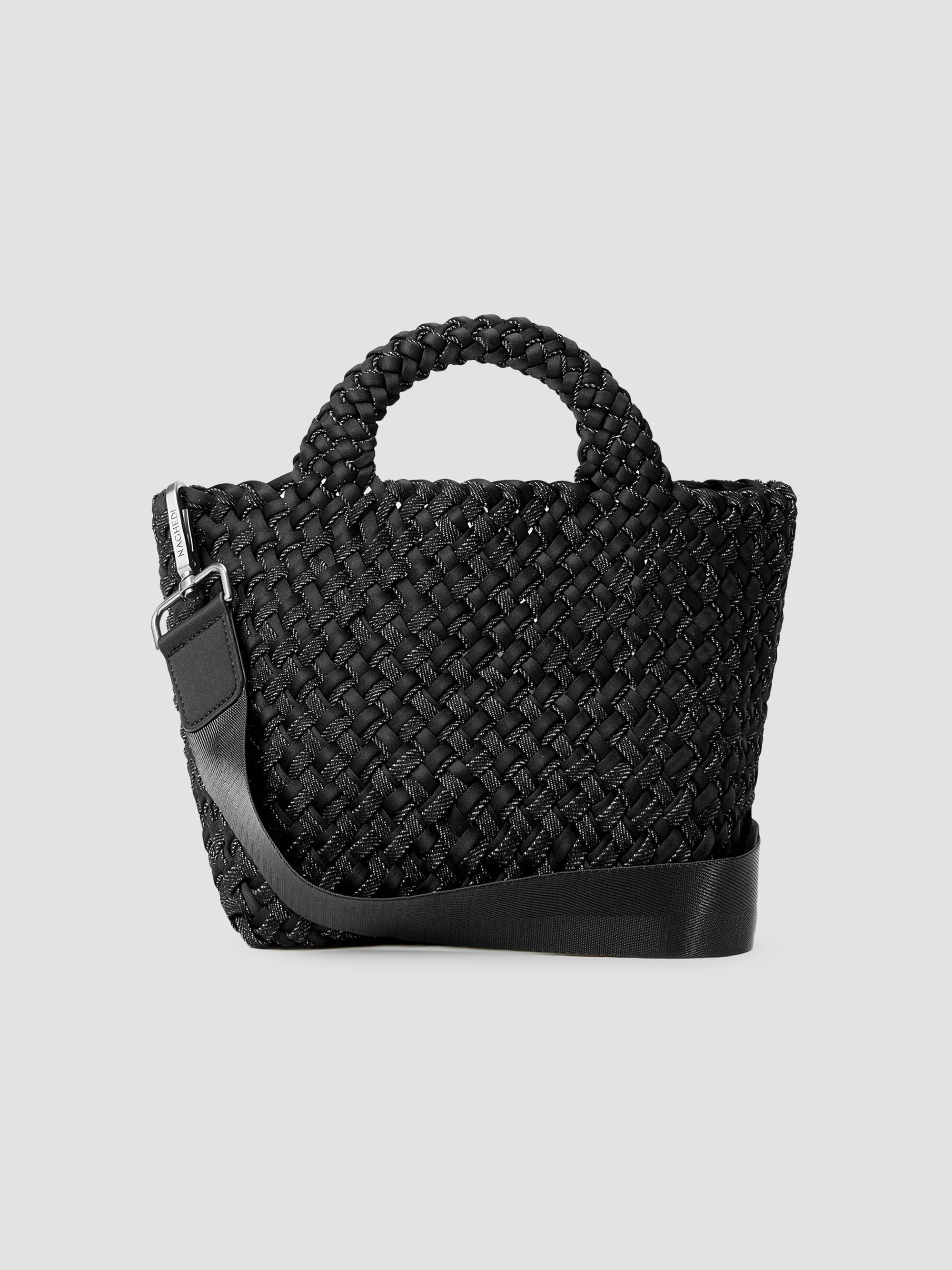 Women's St. Barths Small Double Weave Tote Bag - Jet - 1