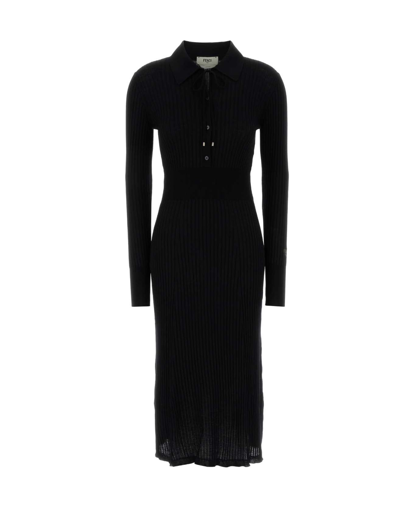 Black Wool Dress - 1