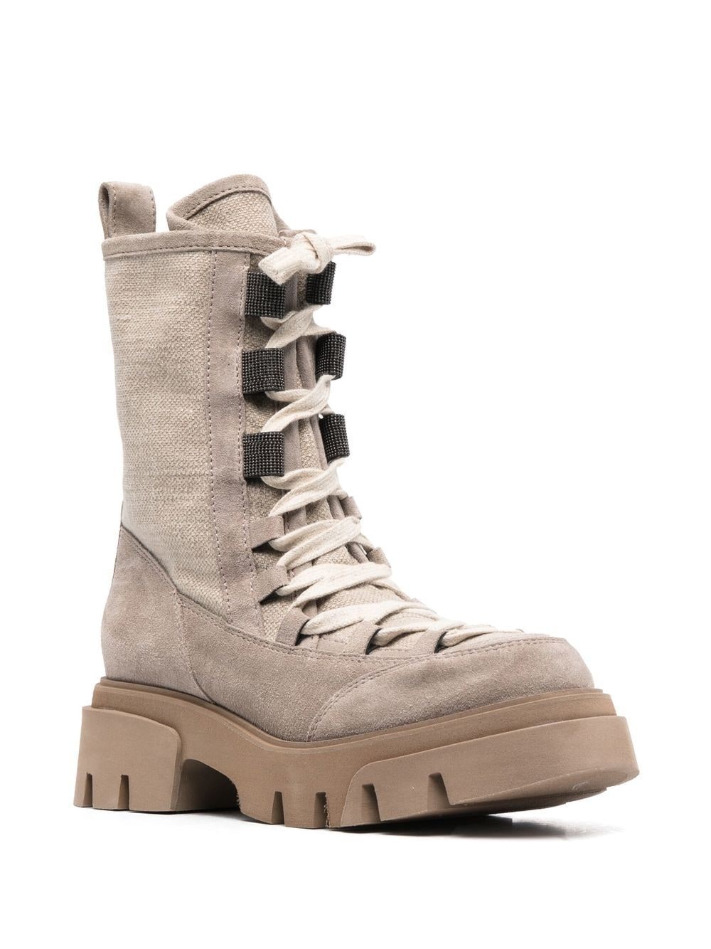 chunky-sole lace-up boots - 2