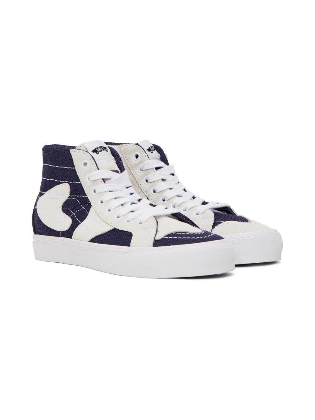 Navy & Off-White Sk8-Hi WP VR3 LX Sneakers - 4