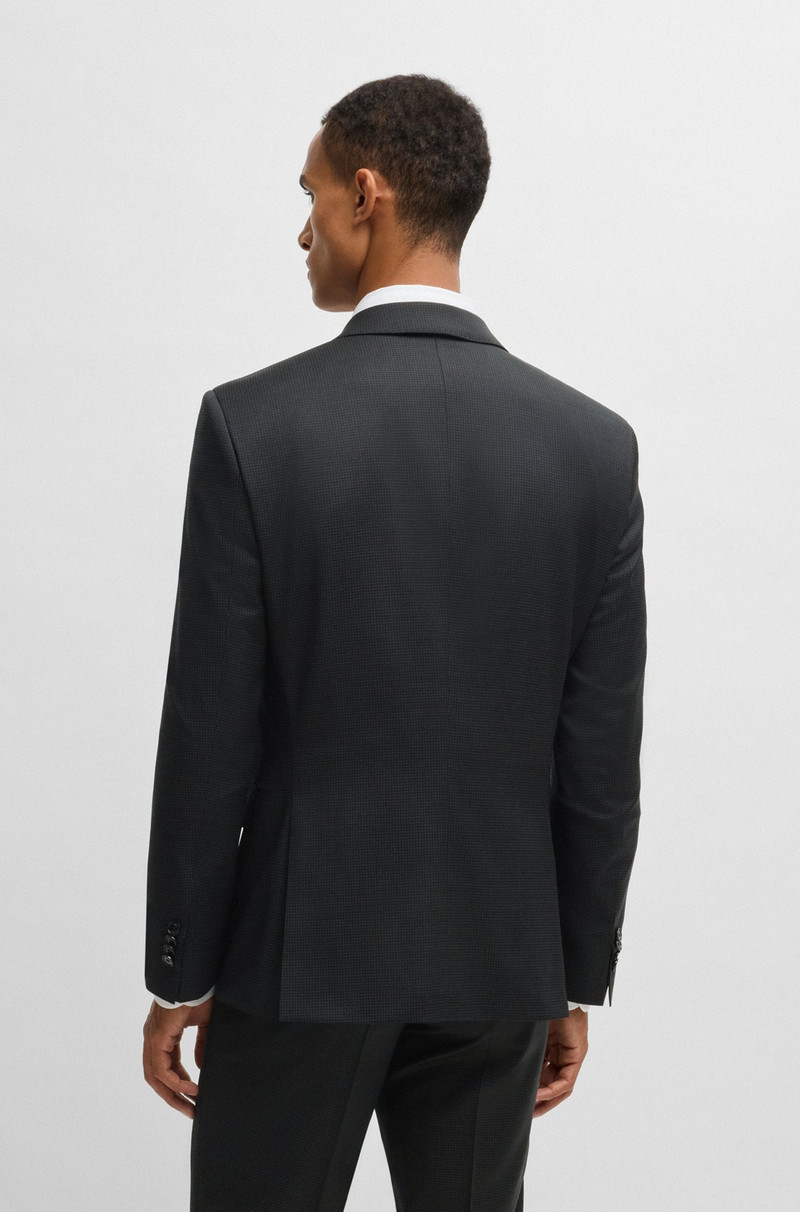 BOSS SLIM-FIT THREE-PIECE SUIT IN PATTERNED WOOL outlook