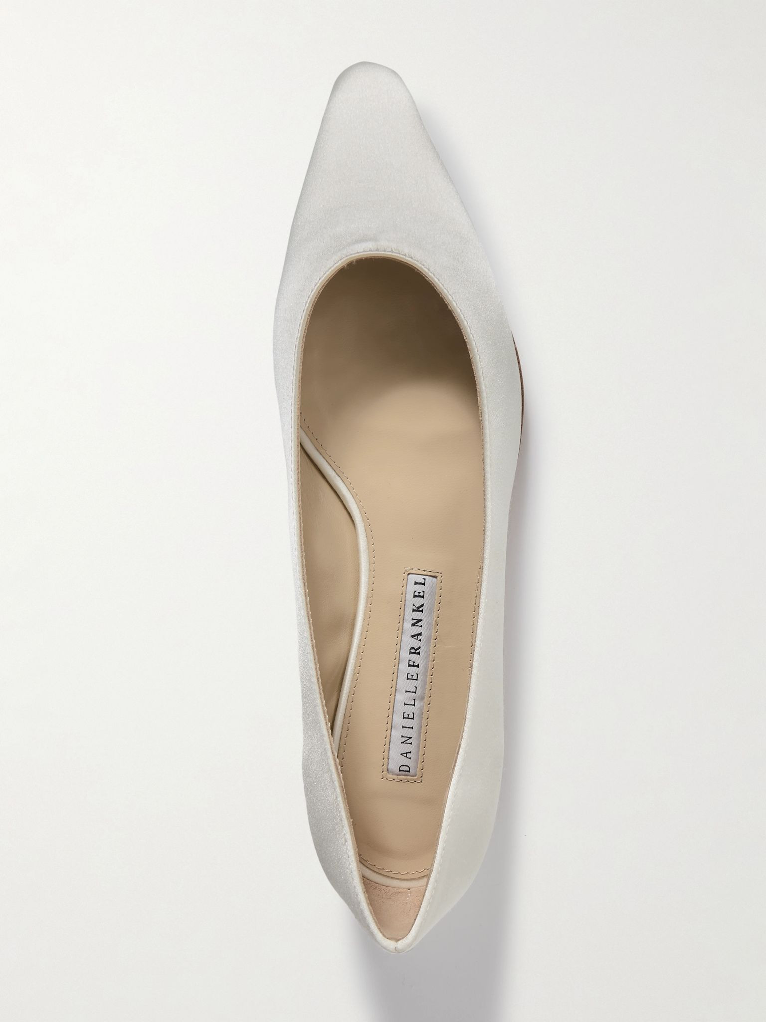 Riley satin point-toe ballet flats Ivory - 5