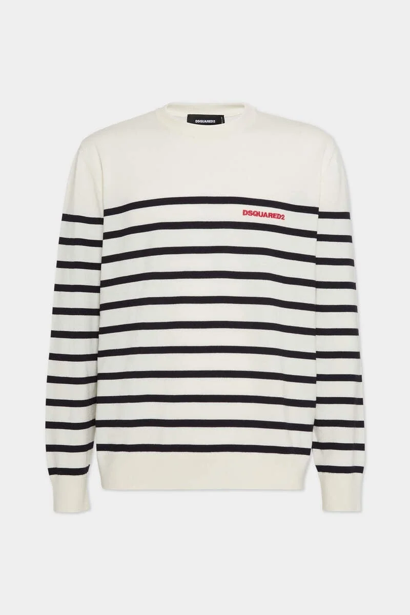 STRIPED KNIT SWEATER - 1