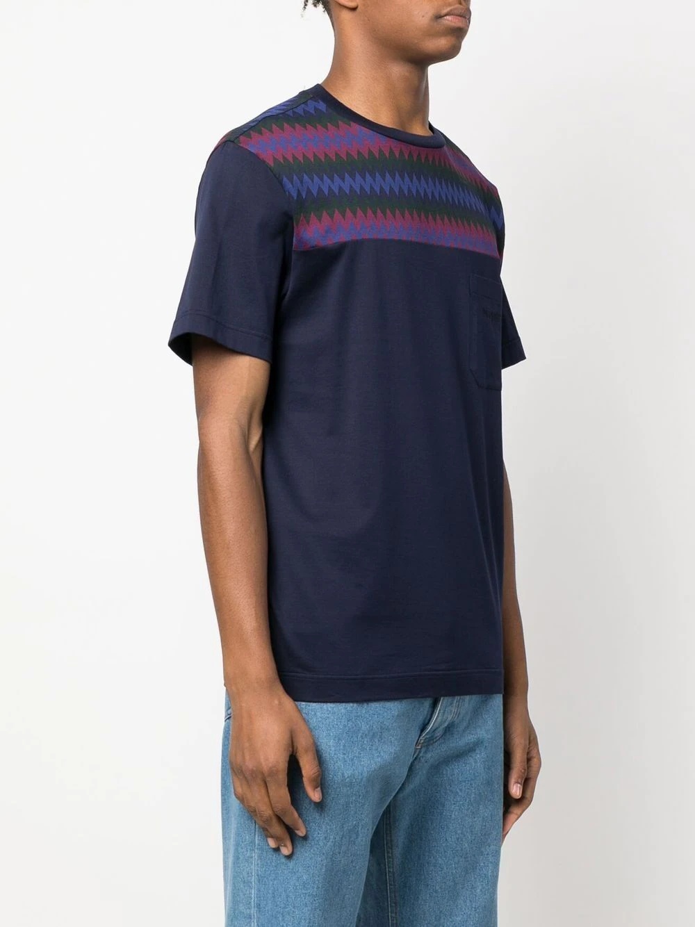 zigzag cotton T-shirt - 3