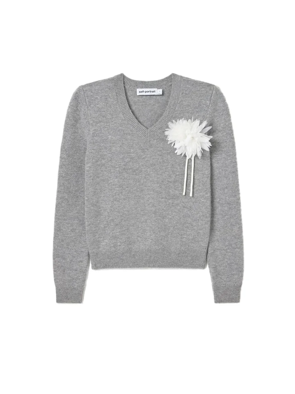 Self-Portrait Women Flower Wool Jumper - 1