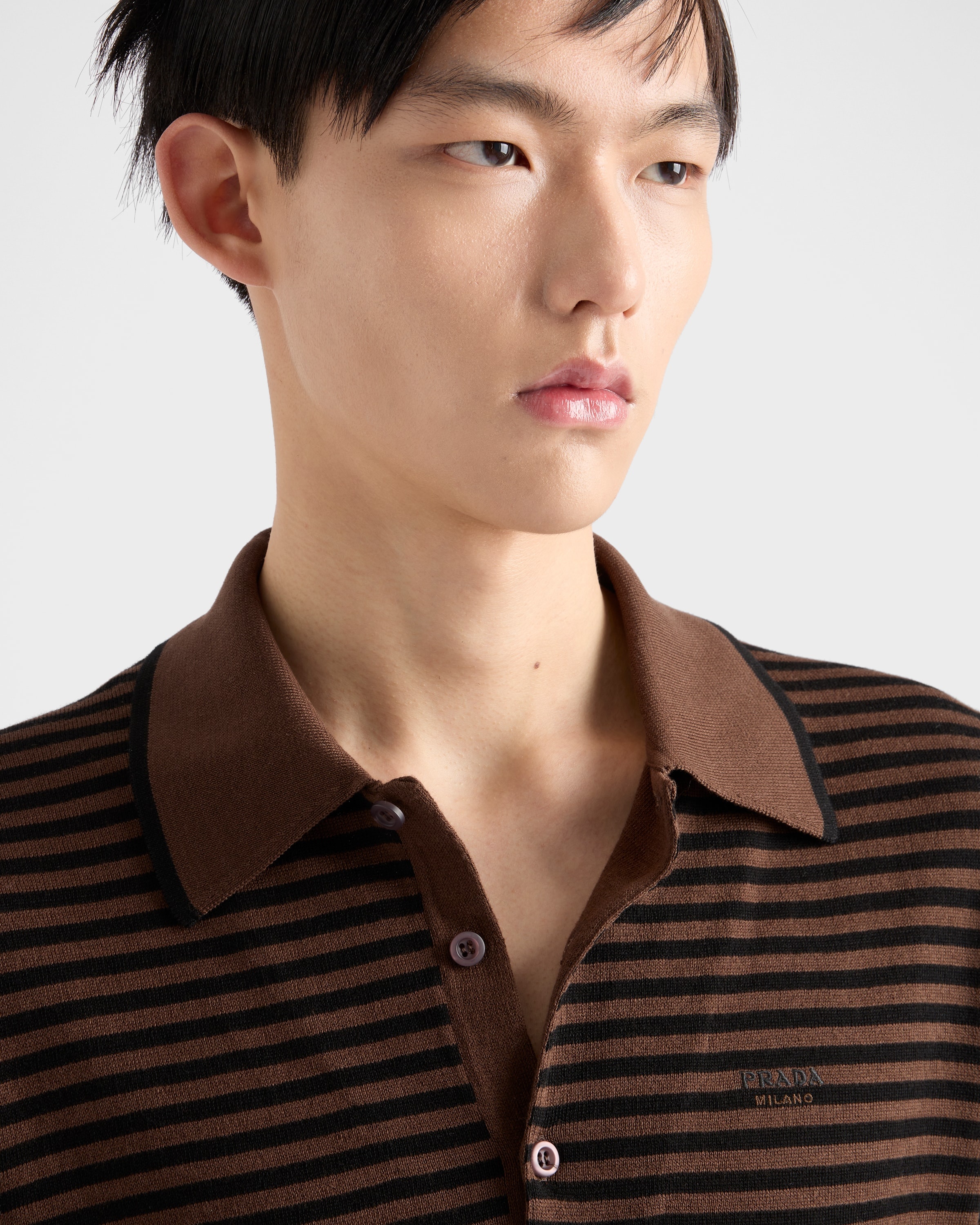Striped cotton polo shirt - 3