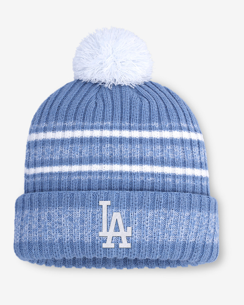 Los Angeles Dodgers Peak Men's Nike MLB Cuffed Pom Beanie 1
