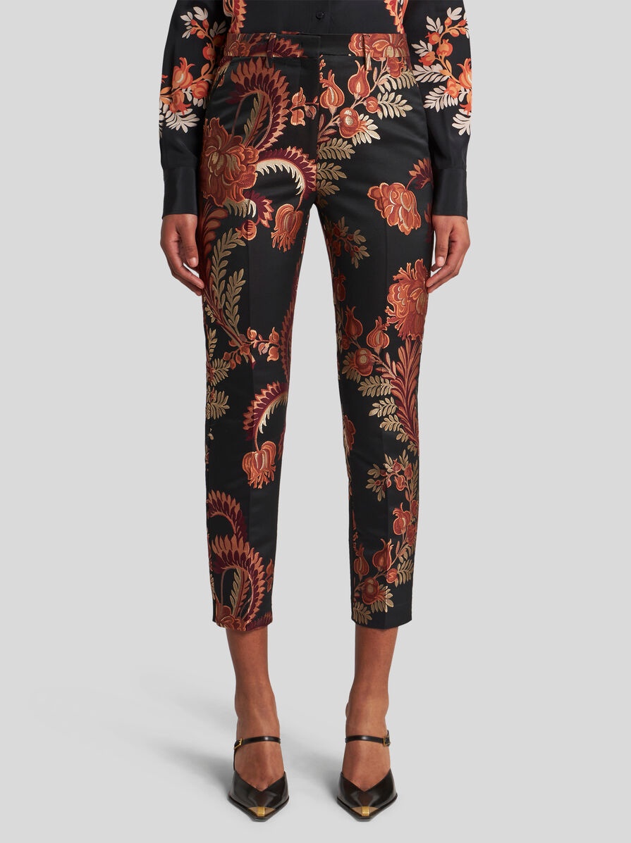 JACQUARD CIGARETTE TROUSERS - 2