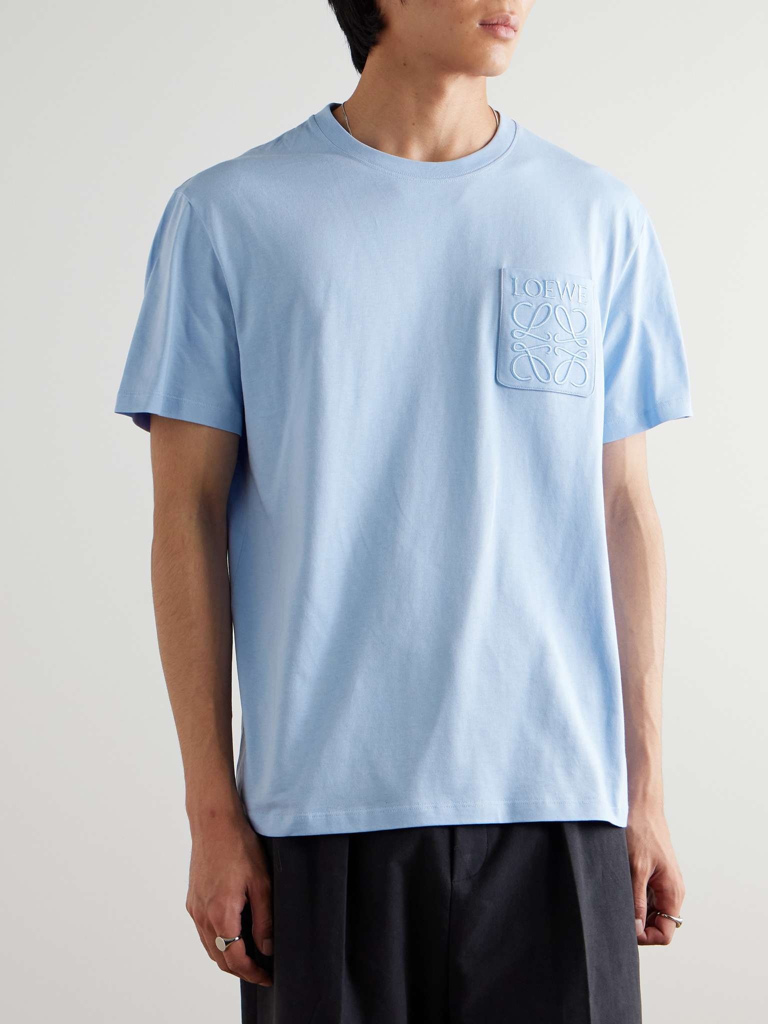 【LOEWE】 Embroidered cotton T-shirt LOEWE Logo-Embroidered Cotton-Jersey T-Shirt for Men | MR PORTER