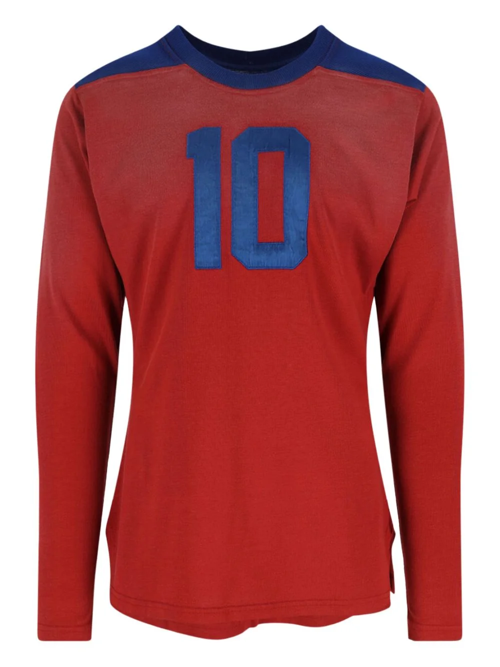 number-appliqué long-sleeve T-shirt - 1