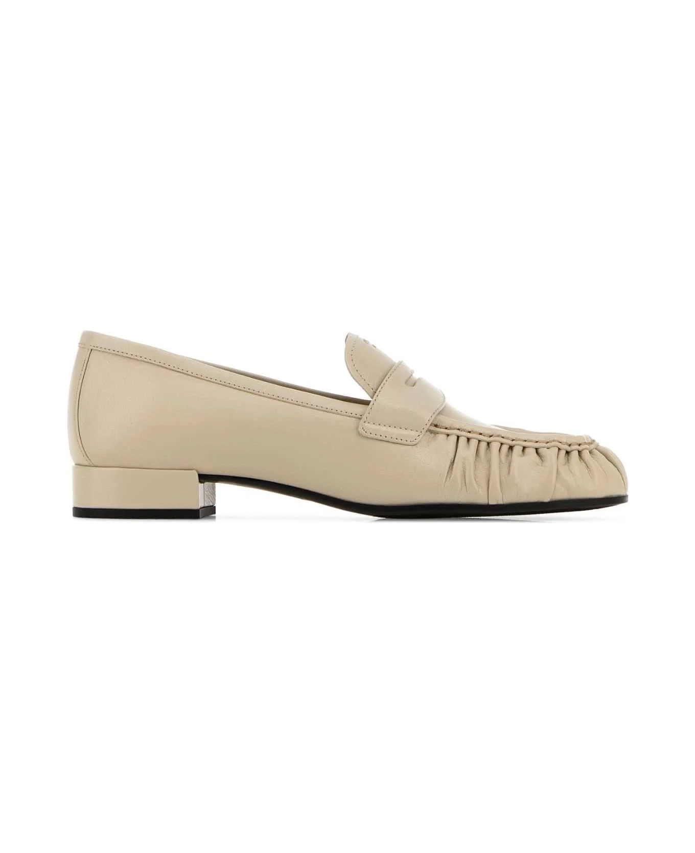Ivory Leather Loafers - 1