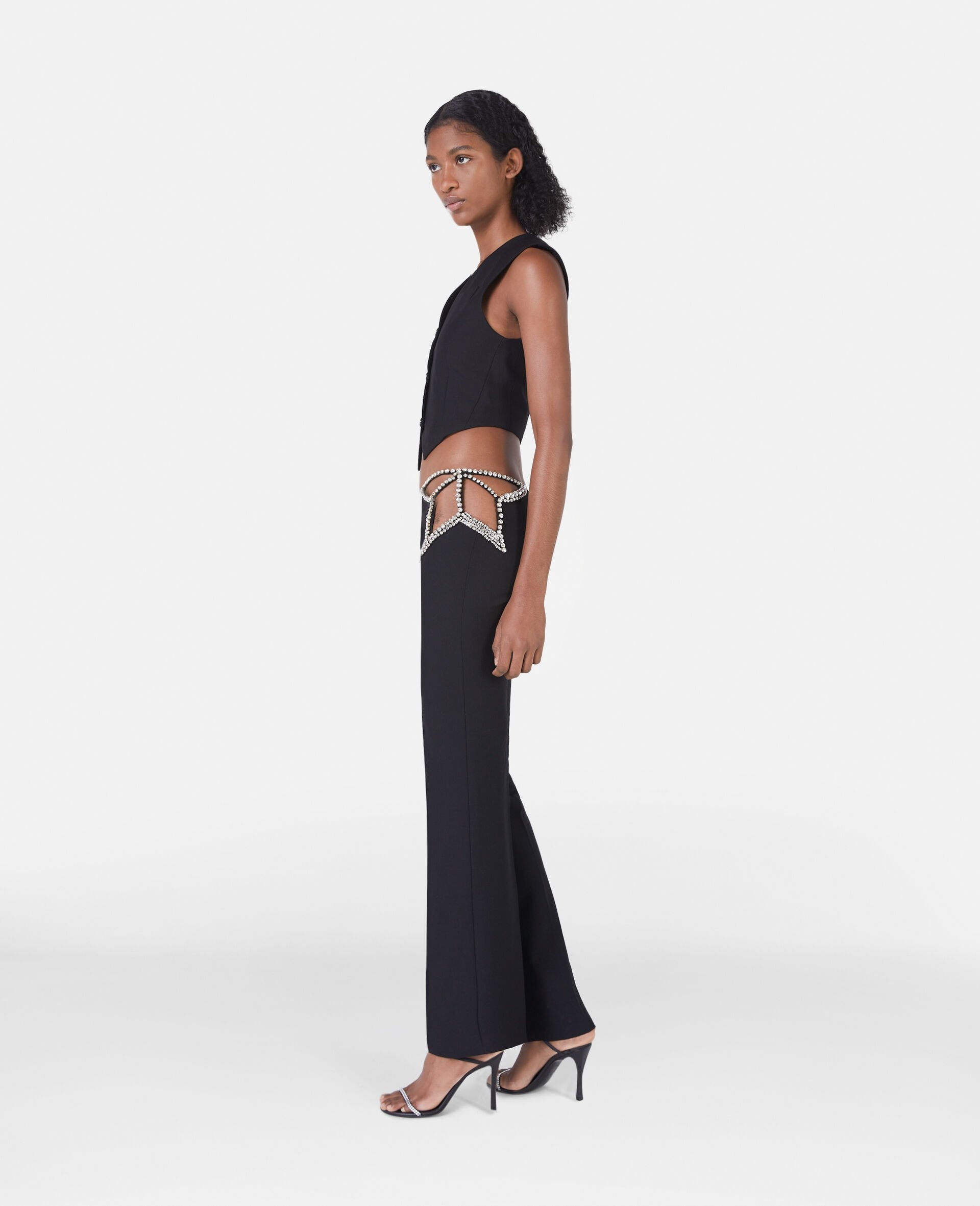 Ultra Low Rise Diamanté Star Trousers - 4
