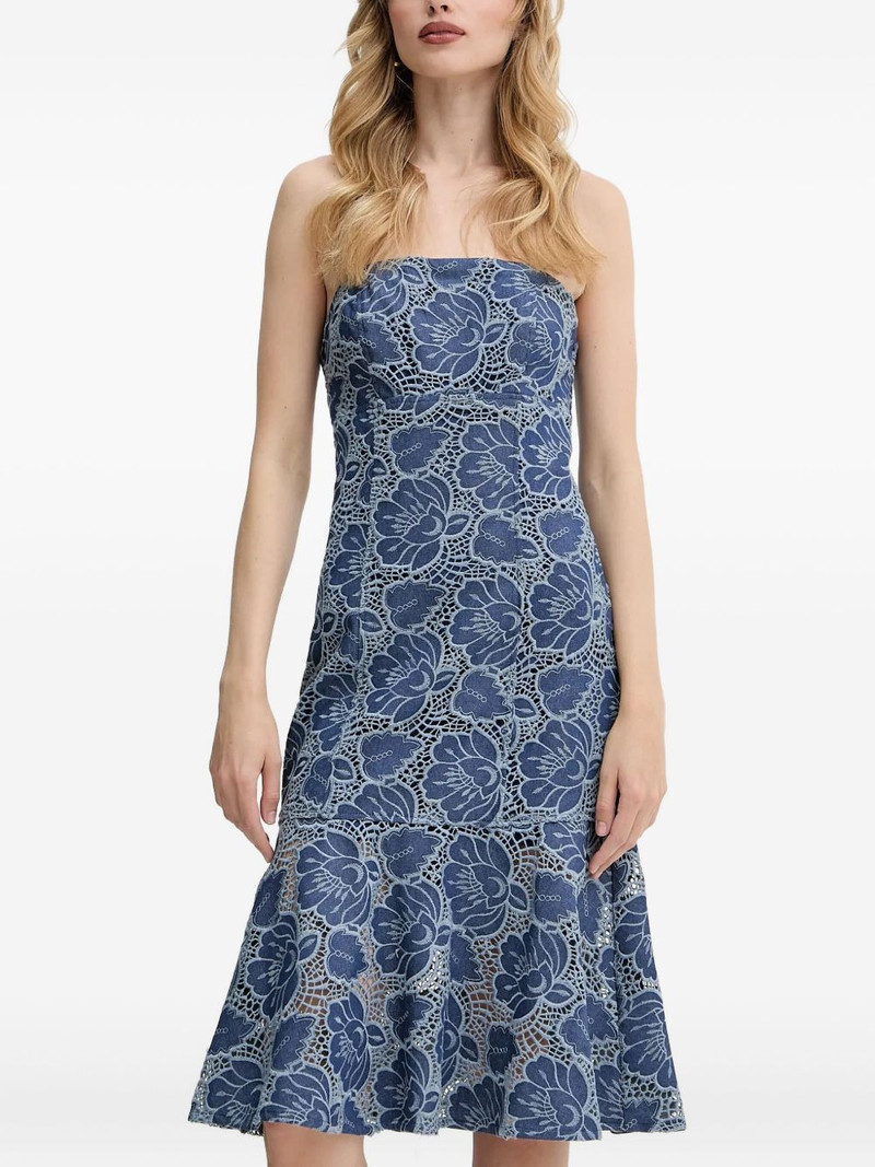 floral-lace strapless dress 1