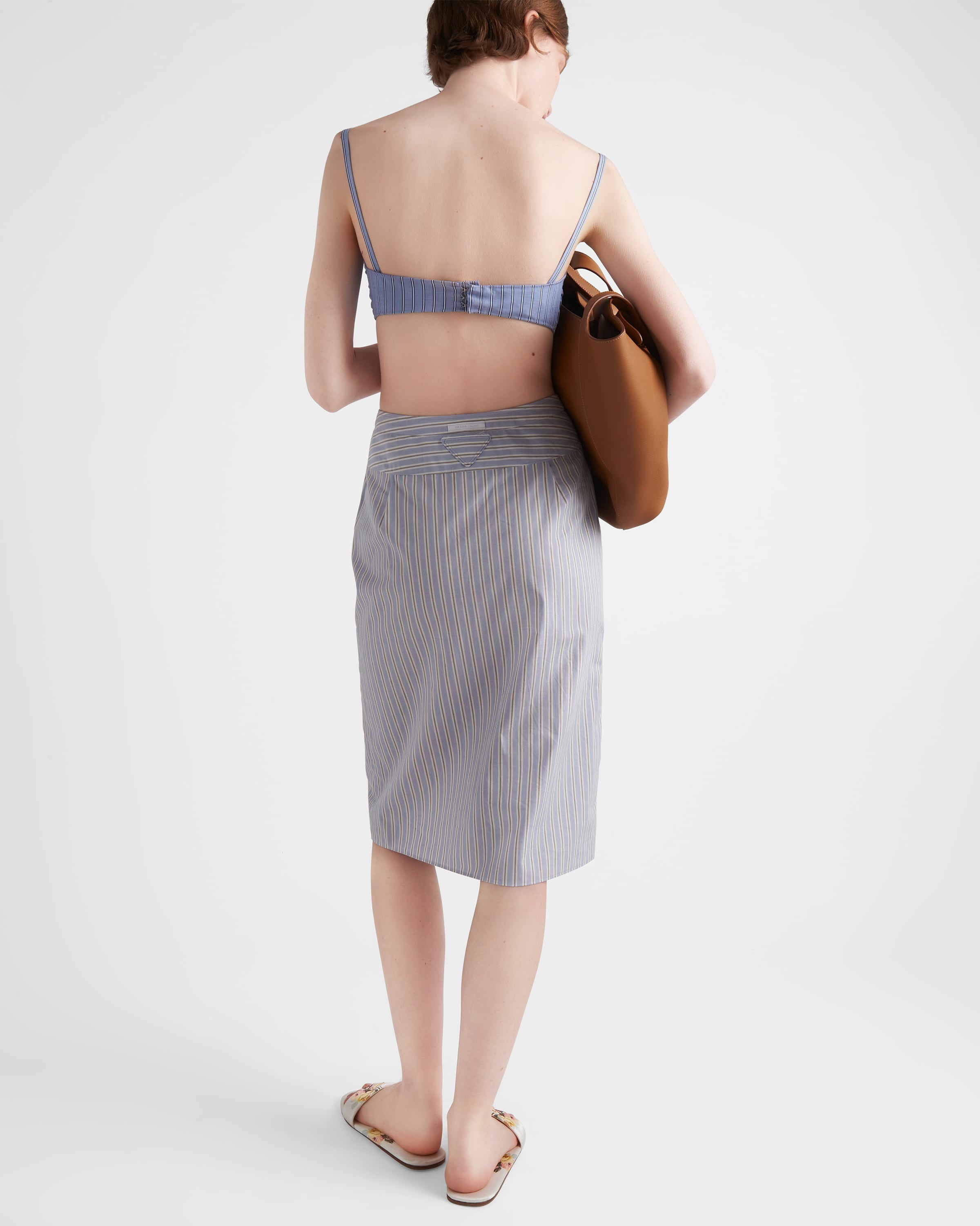 Prada スカート Striped poplin skirt 関税込 Prada Striped poplin skirt | prada | REVERSIBLE