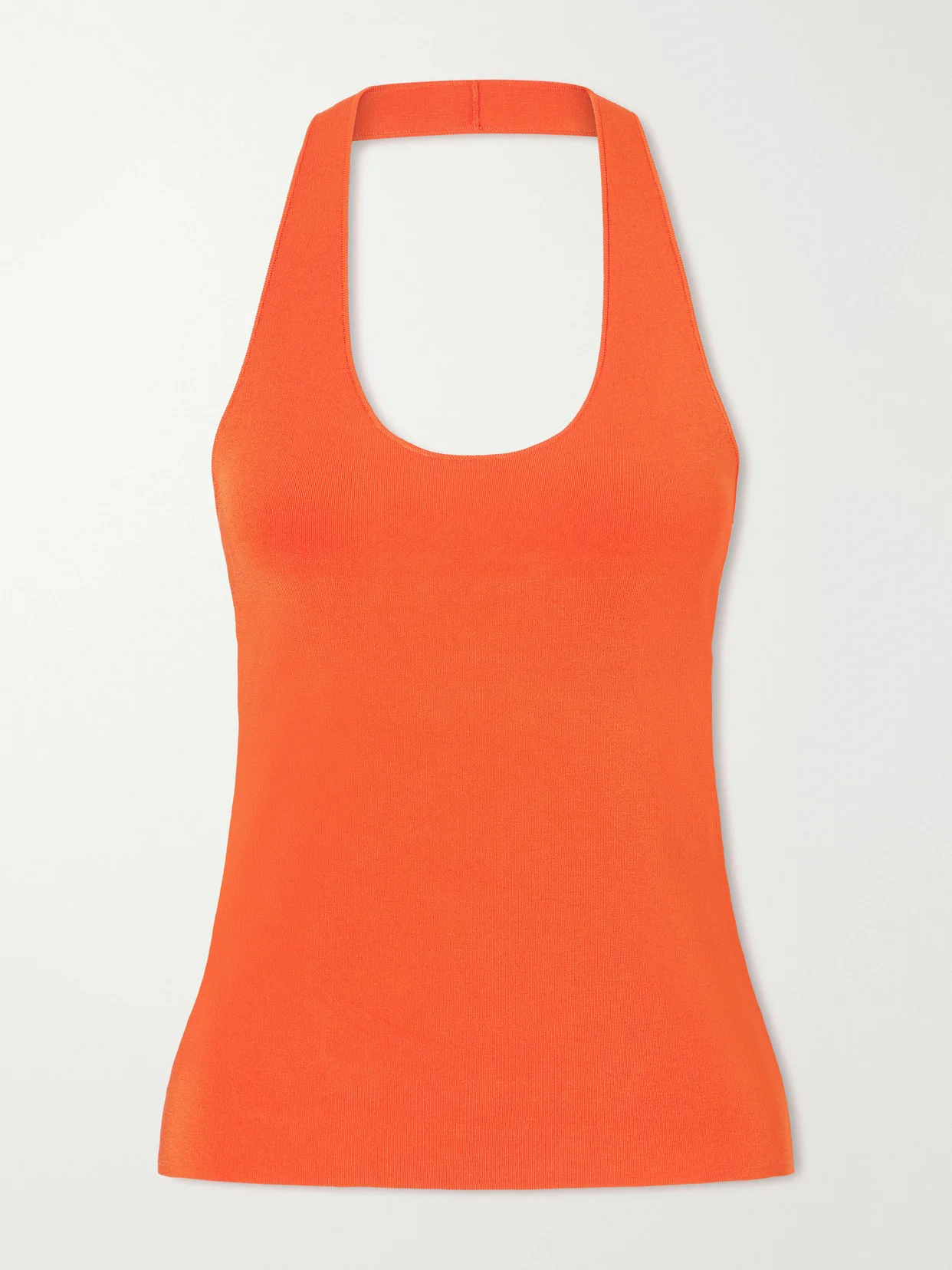 Halterneck Ribbed Tank - 1