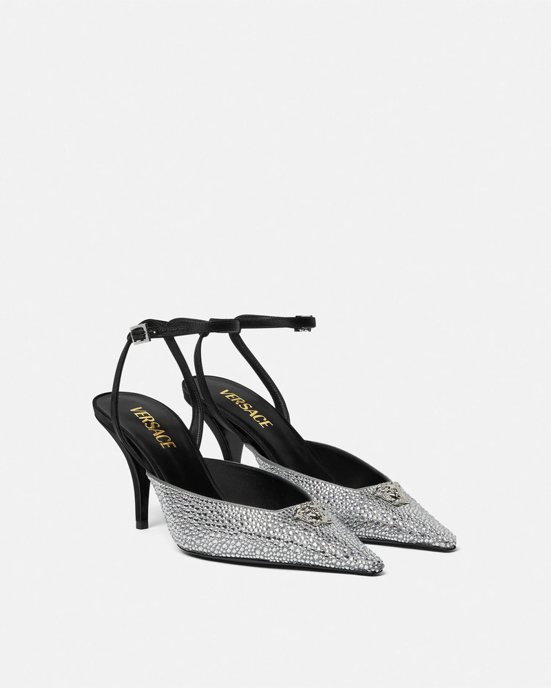VERSACE Crystal La Medusa Slingback Pumps 85 mm outlook