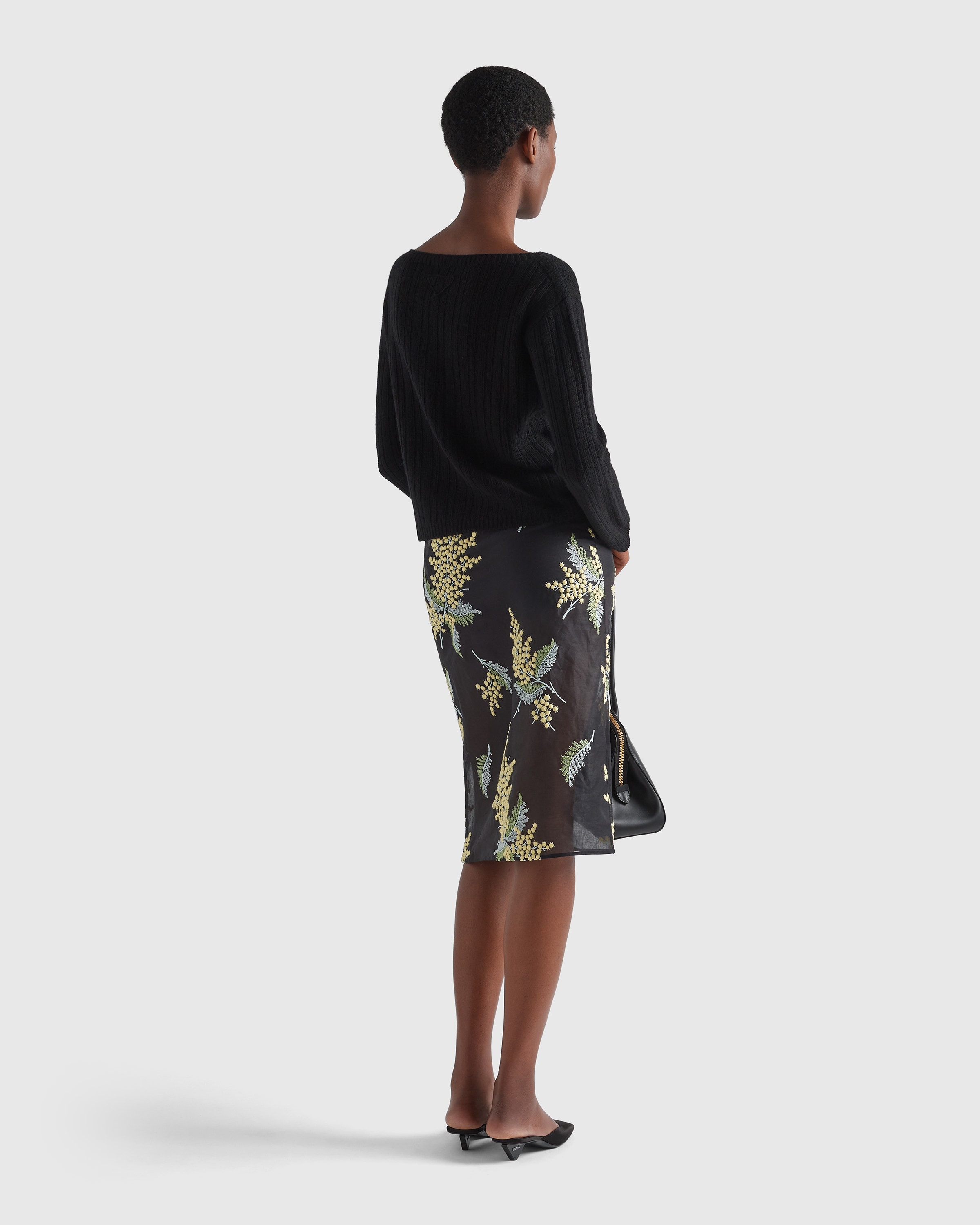 Embroidered organza midi-skirt - 5