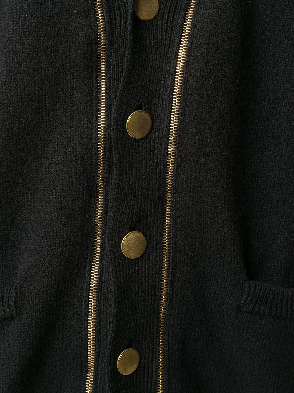 zip detail cardigan - 5