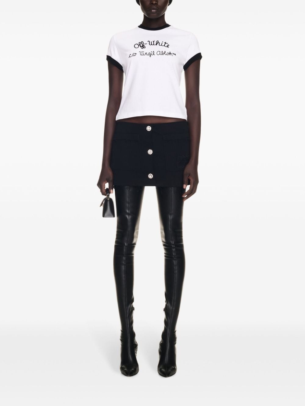 logo-embroidered T-shirt - 2