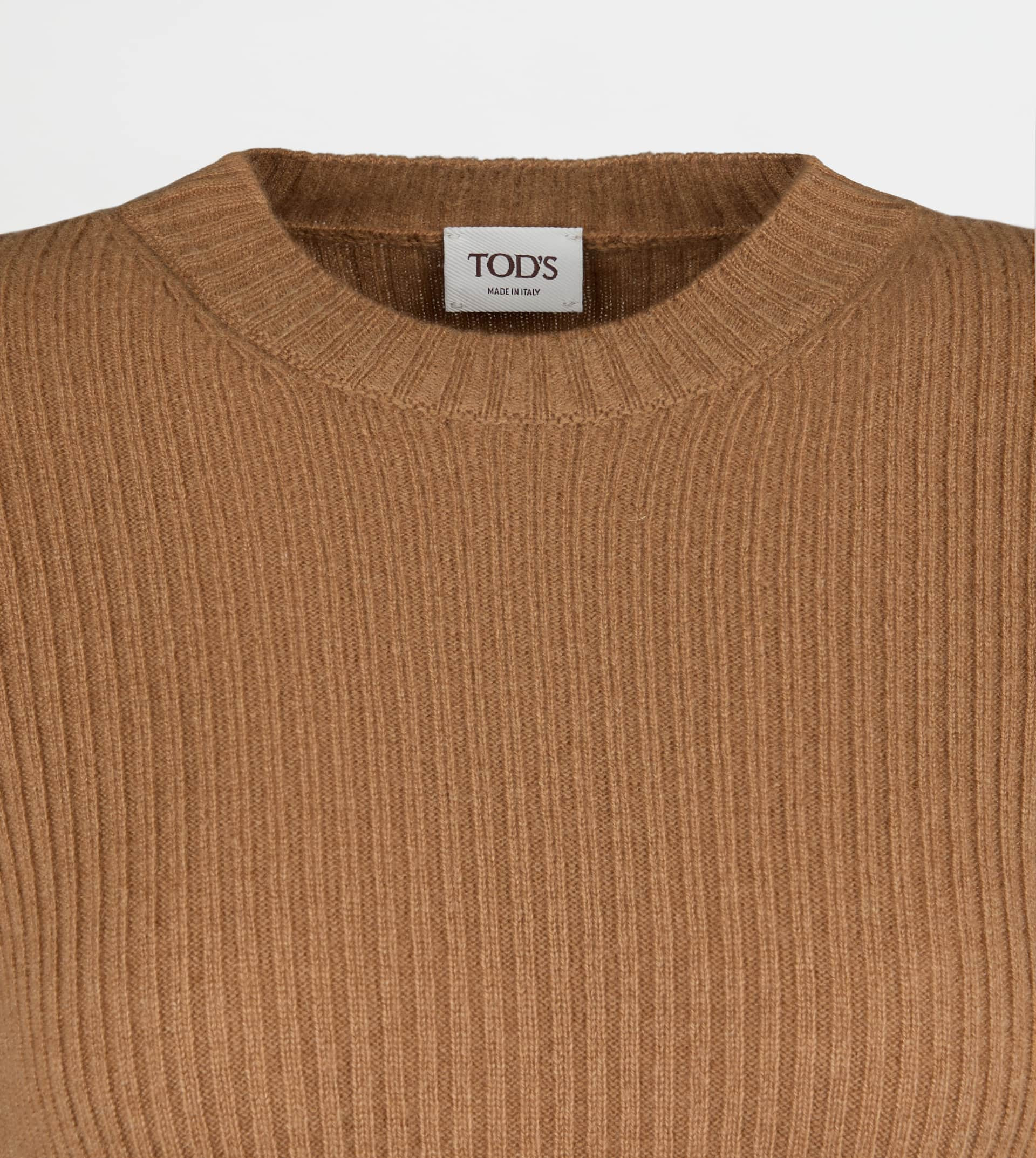 PULLOVER IN CASHMERE - BROWN - 6