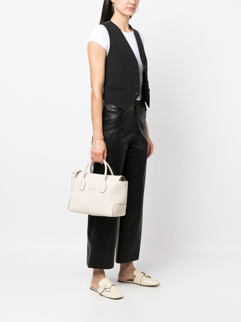 leather tote bag - 2