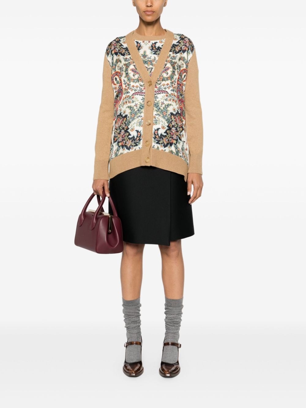 floral-print cardigan - 2