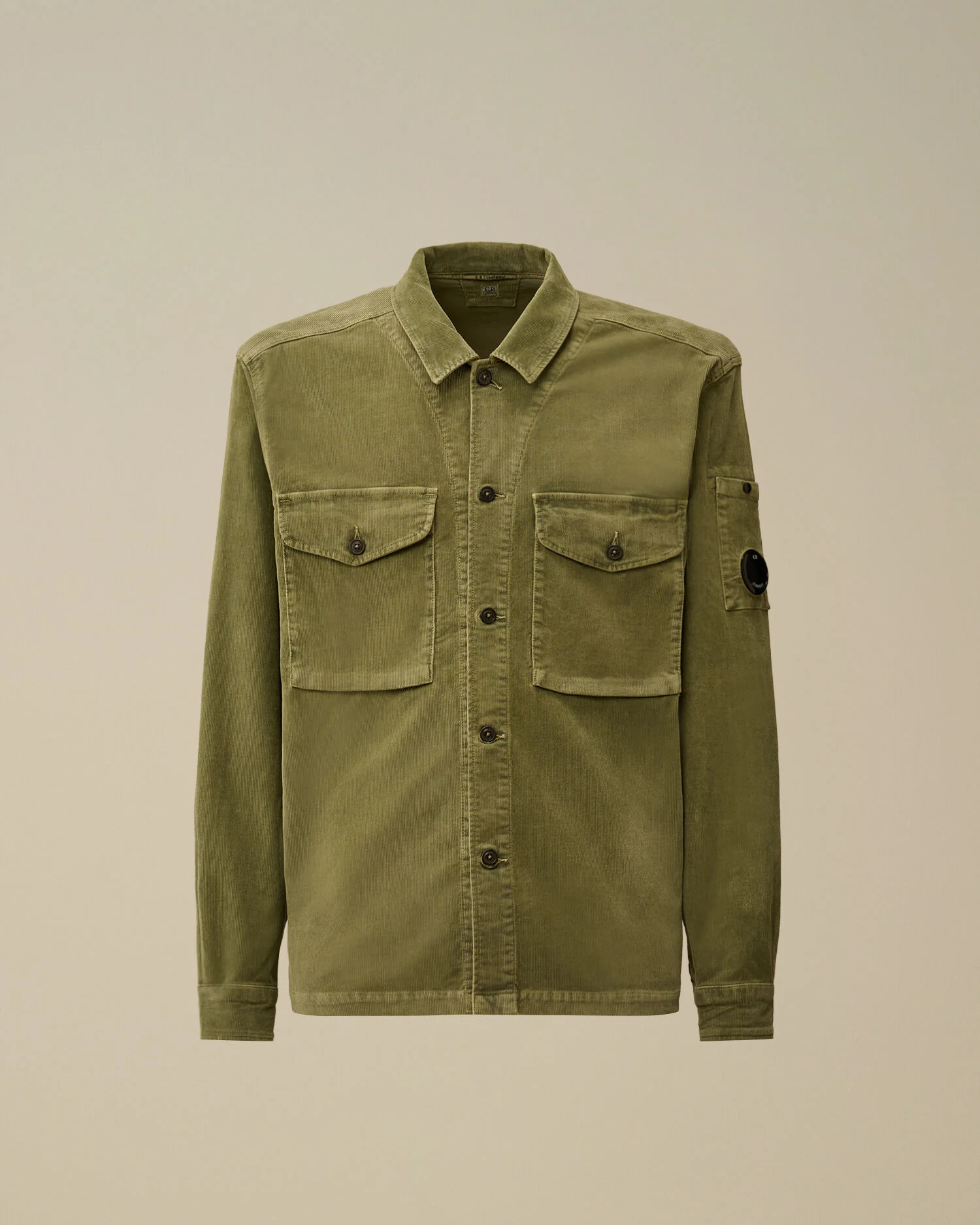 Corduroy Lens Button Overshirt - 1