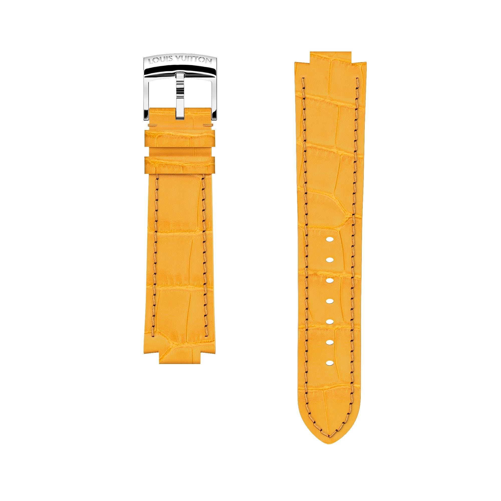 STRAP TAMBOUR ALLIGATOR YELLOW L/L - 1