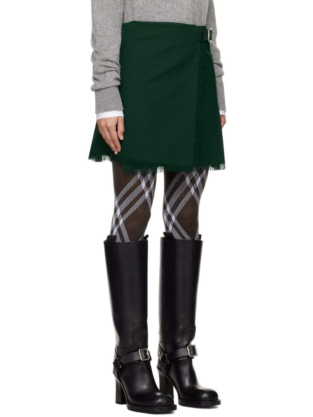 Green Wrap Miniskirt - 2